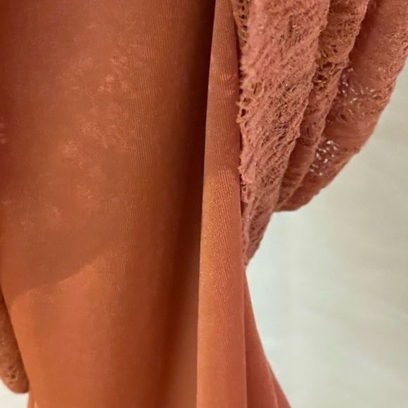 Small Maurice’s blush pink off the shoulder lined lace midi mini dress - Picture 6 of 13